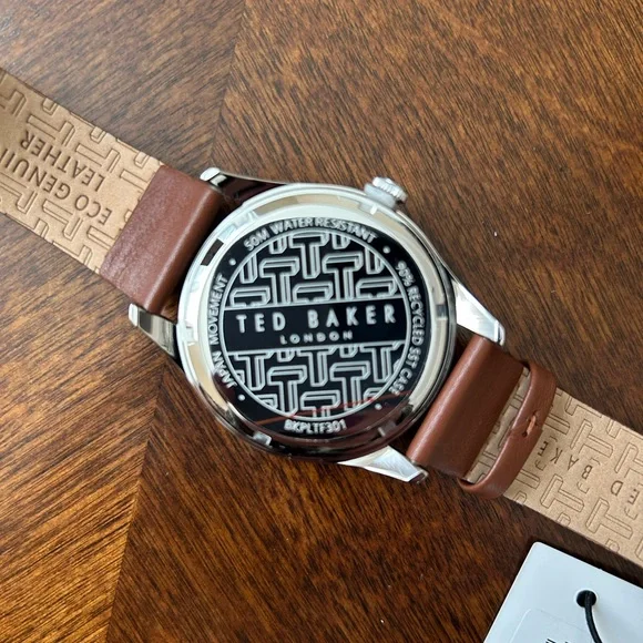 Ted Baker man’s Leytonn watch, leather strap & 50 meters water resistant